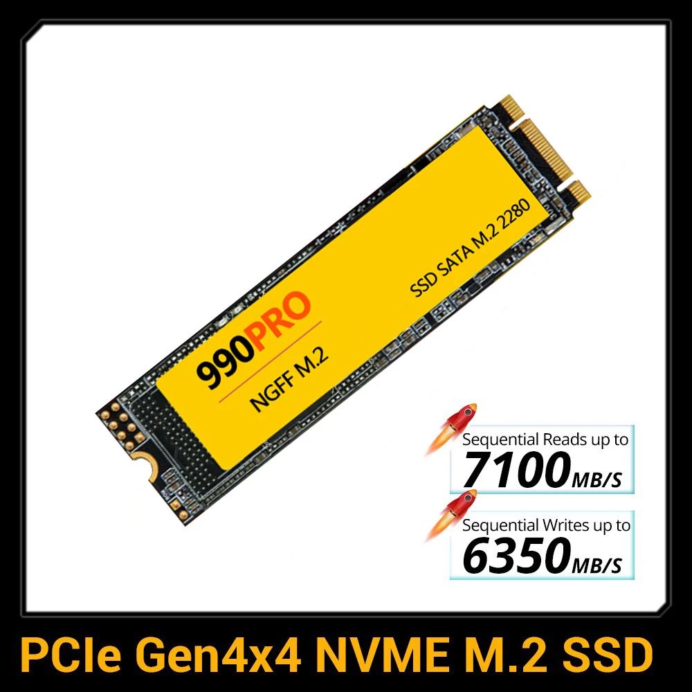 

4TB 2TB SSD NVME M2 980 SSD 990PRO 4TB M.2 SSD Nvme Pcie 500GB 1TB Internal Solid State Hard Drive Inch Laptop Desktop TLC PC