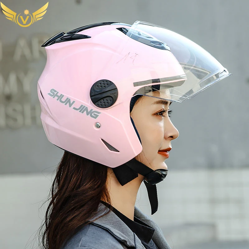 Мотоциклетный открытый шлем для взрослых полузапотевающий Cafe Racer 3/4 красивый