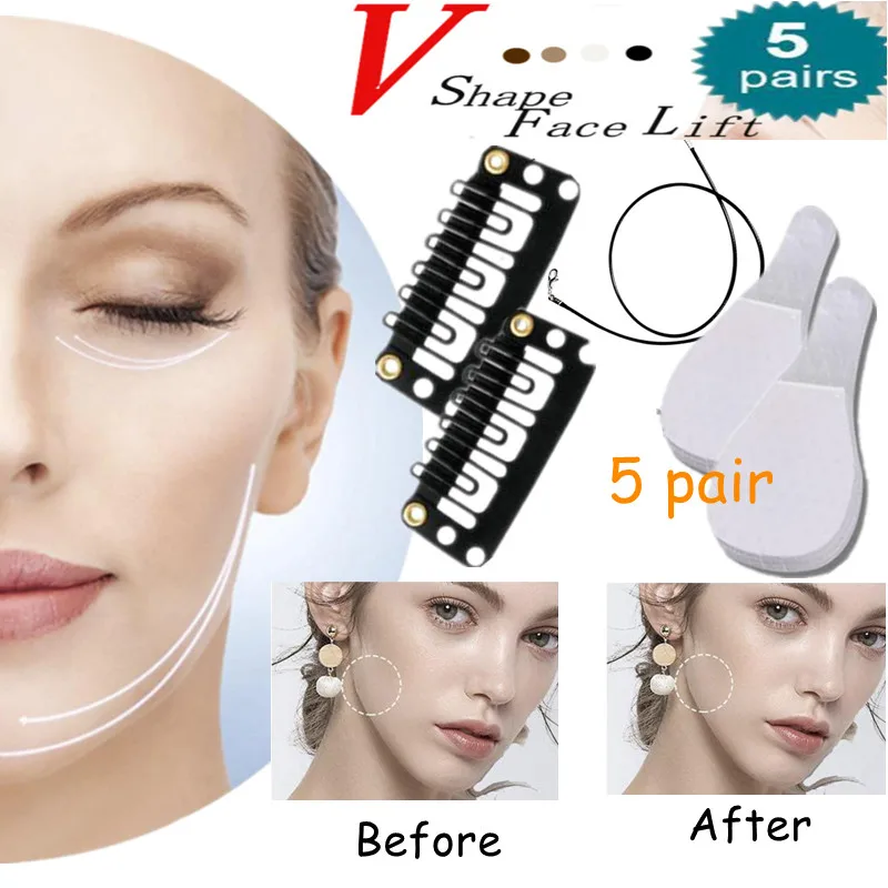 

5Pairs Invisible Lift Face Stickers Women Anti-wrinkle Slimming Chin V-Shape Line Lifting Face Lift Tape Beauty Skin Care Tools