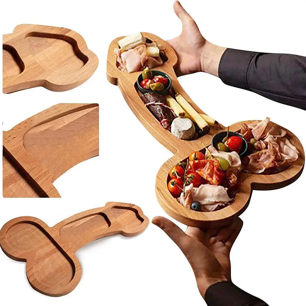 

Picnic Wooden Integrated Wine Fruit Plate Outdoor Camping Accessories Food Tableware Tea Tray Snacks Food Storage Dish