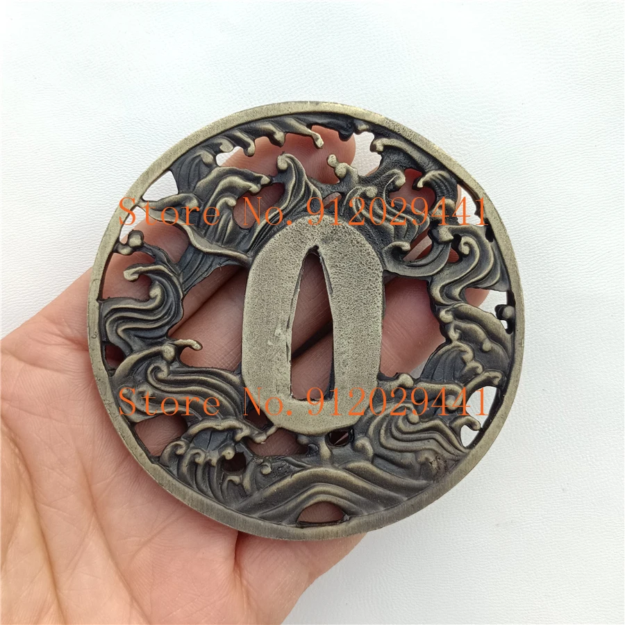 Высококачественная ручка в комплекте фитинги волны Tsuba Menuki Fuchi Кашира хабаки