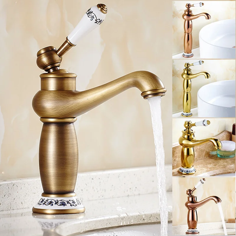 

All copper faucets for washbasin faucets, hot and cold bathroom faucets