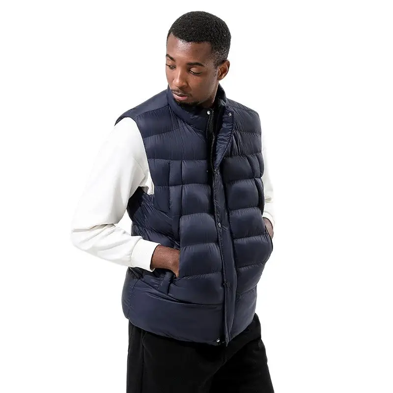 Winter Vest Male Leisure Loose Collar Men Bodywarmer Pocket Big Yards Thickening Bread Served Coat