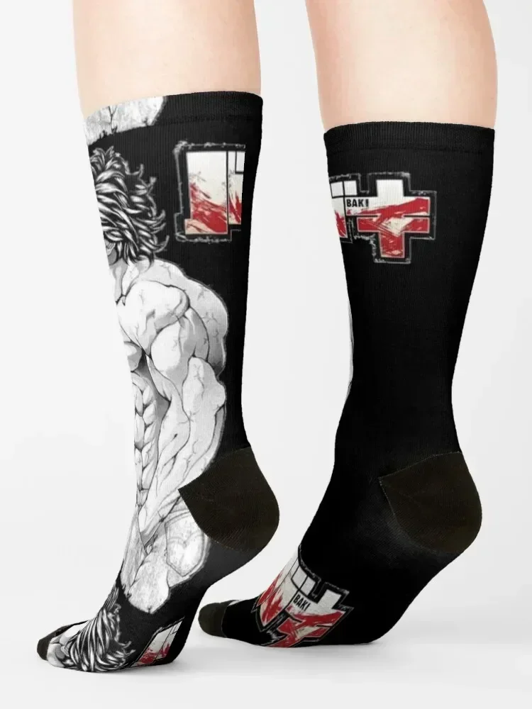 Baki: Baki Hanma fanart Носки Походные ботинки с принтом Дизайнерские мужские носки