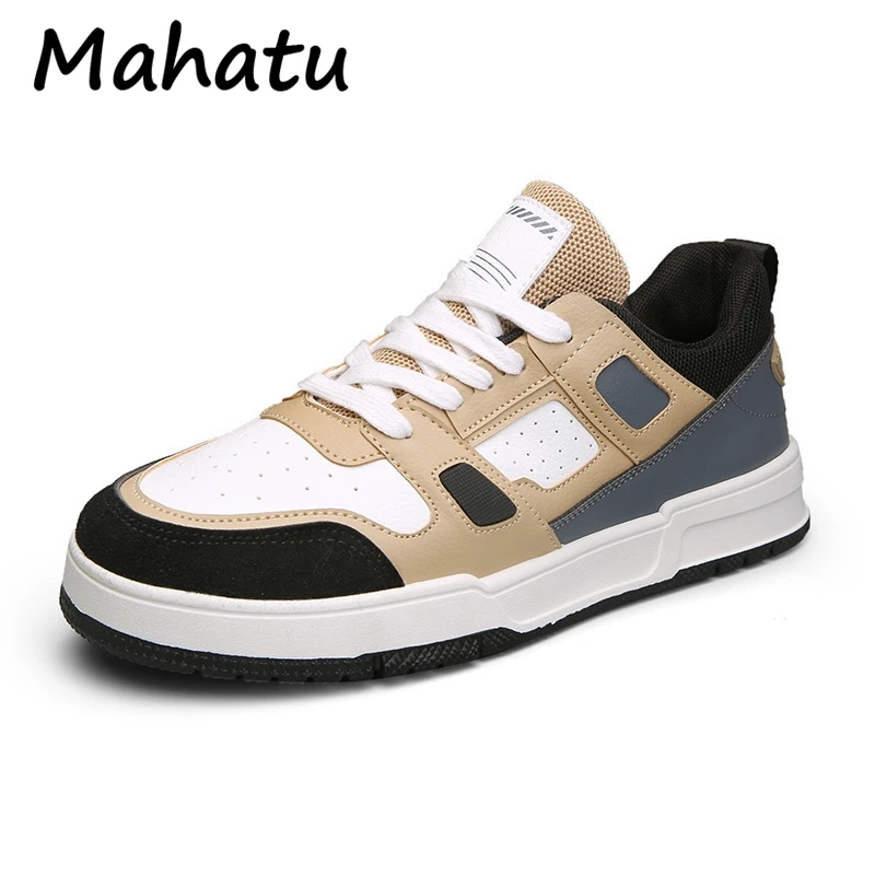 

Men breathable trend running shoes color-block personality youth student sneakers sport shoes