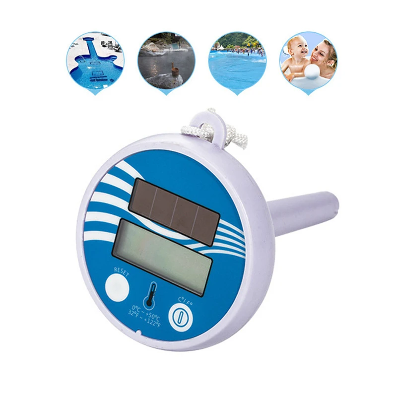 Floating Digital Pool Thermometer Solar Powered Outdoor Pool Thermometer Waterproof LCD Display Spa Thermometer  Inflatable Spa