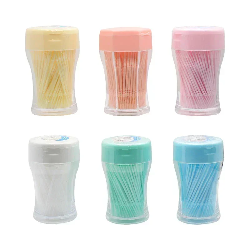 

200pcs/set Plastic Double-head Brushed Toothpick Soft Oral Care 6.2 Cm Hot Sale Floss Toothpick Teeth Care Floss Pick Portable