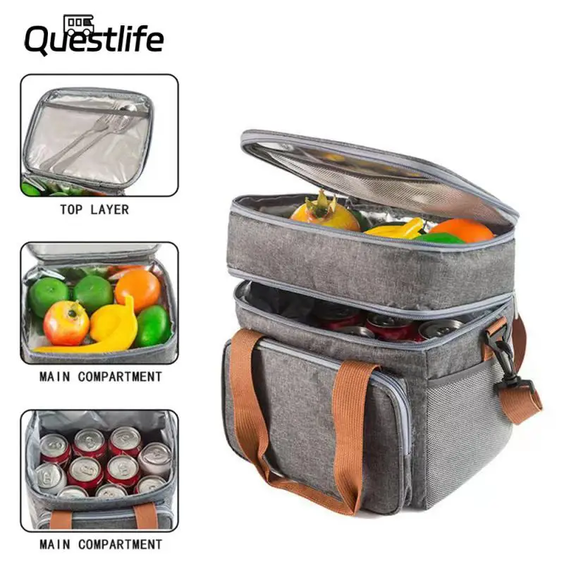 

Insulation And Constant Temperature Double Storage Bag Waterproof And Antifouling Picnic Bag Large Capacity Design Easy To Carry