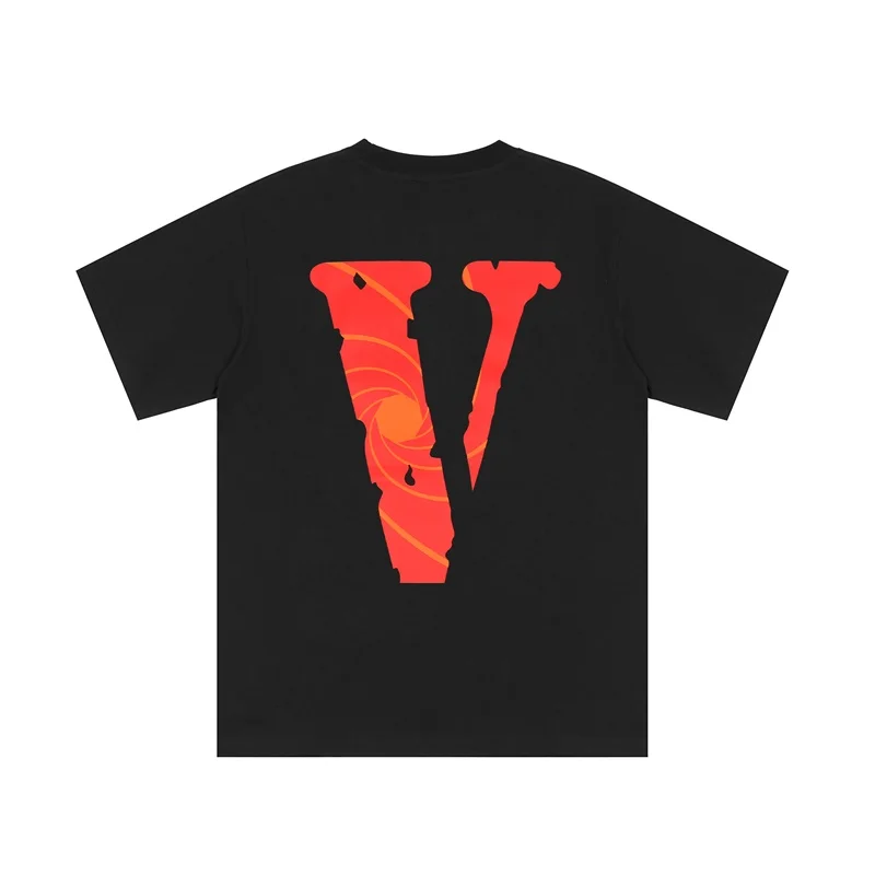 Фото Классическая футболка Vlone Майами, в стиле Ins, свободного покроя, с коротким рукавом №5