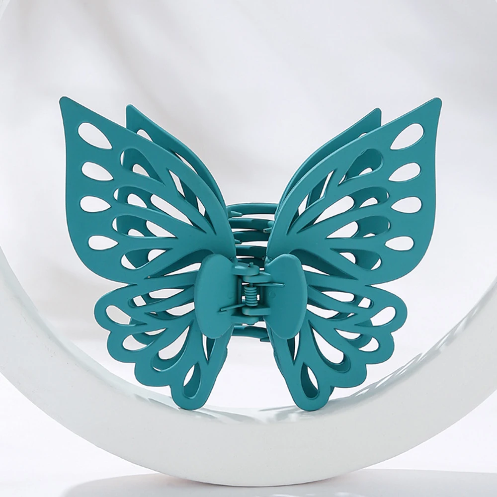 Модный металлический зажим для волос с бабочкой вырезами женский головы сзади