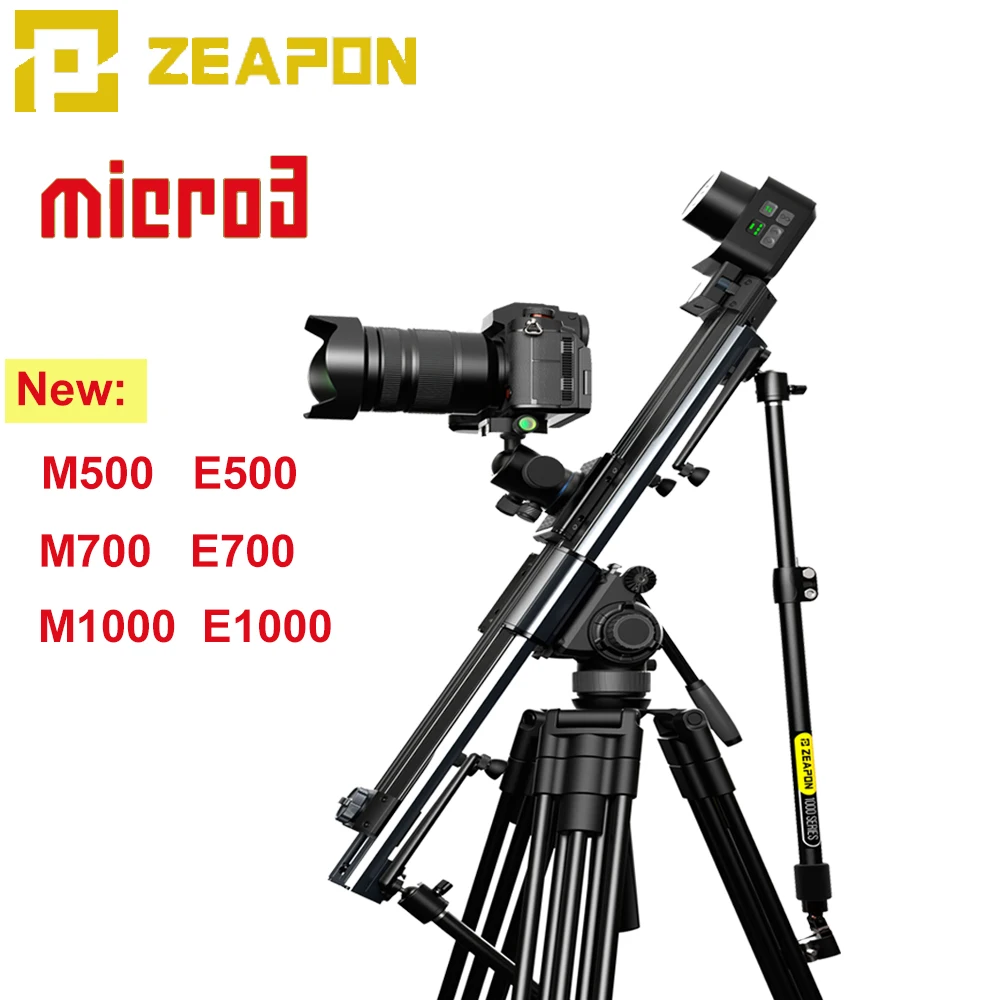 

Zeapon Micro 3 E500 E700 E1000 M500 700 1000 Motorized Slider DSLR Camera Video Double Distance Portable Rail System PS-E1 PD-E1