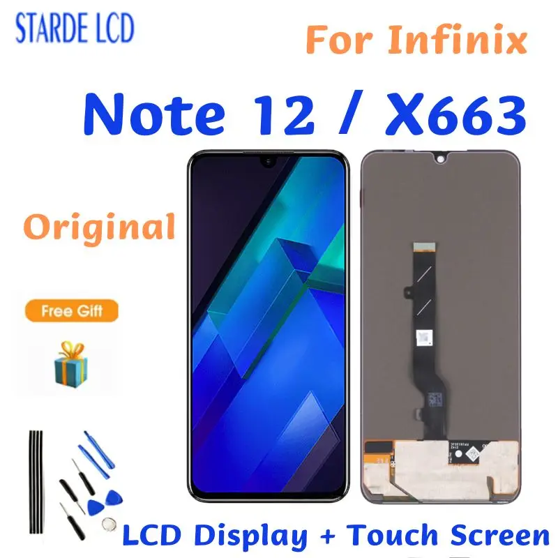 

6.7" Original For Infinix Note 12 X663 LCD Display Touch Screen Panel Digitizer For X663C X663D Replacement Parts Display