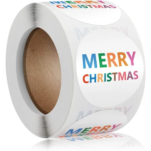 

500pcs Merry Christmas Stickers For Child Gift Decor Small Shop Product Packaging Stickers Label