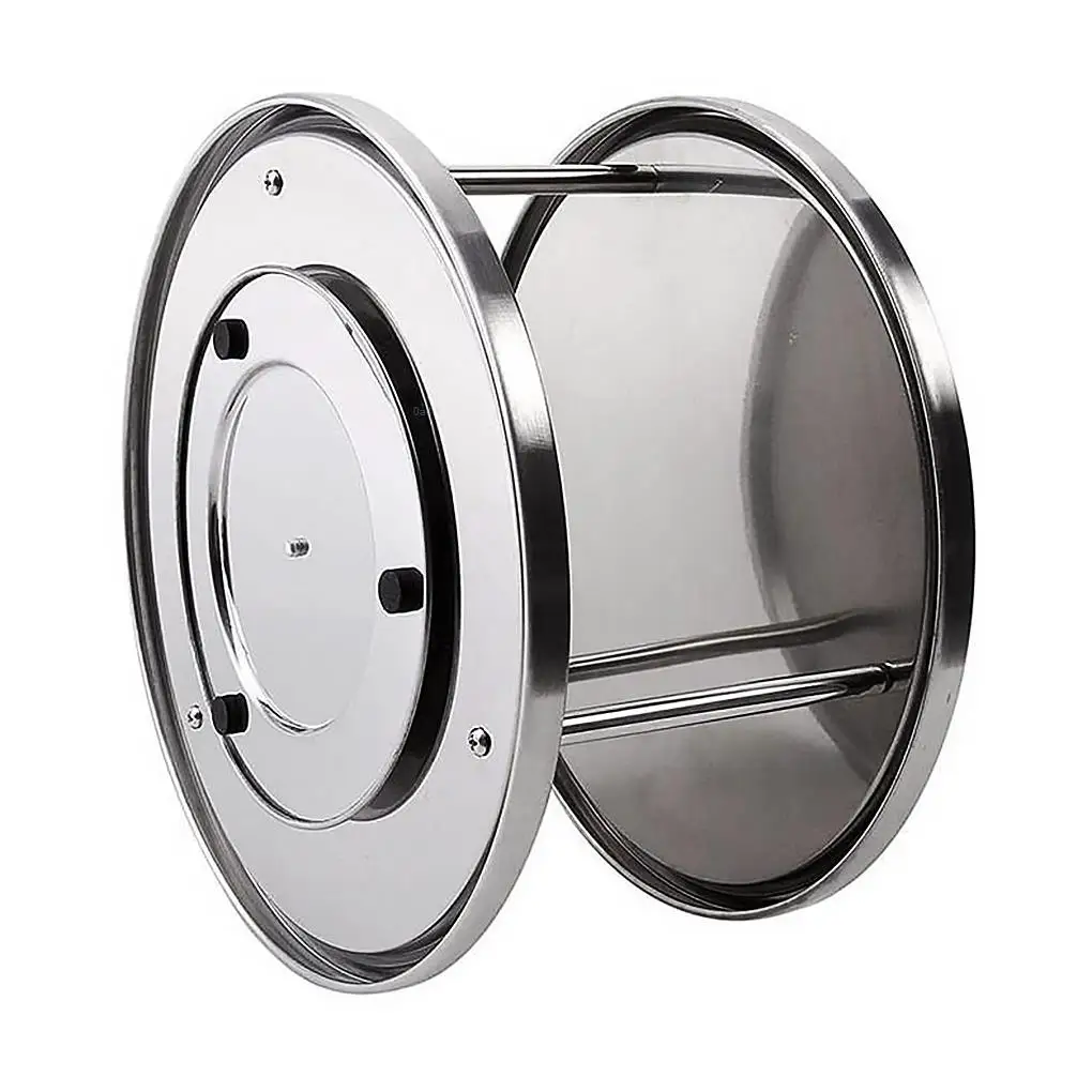 

2-Tier Storage Rack 360 Degree Rotatable Spice Tray Stainless Steel Kitchen Spice Round Stand Holder Rack Strong Storage Tray