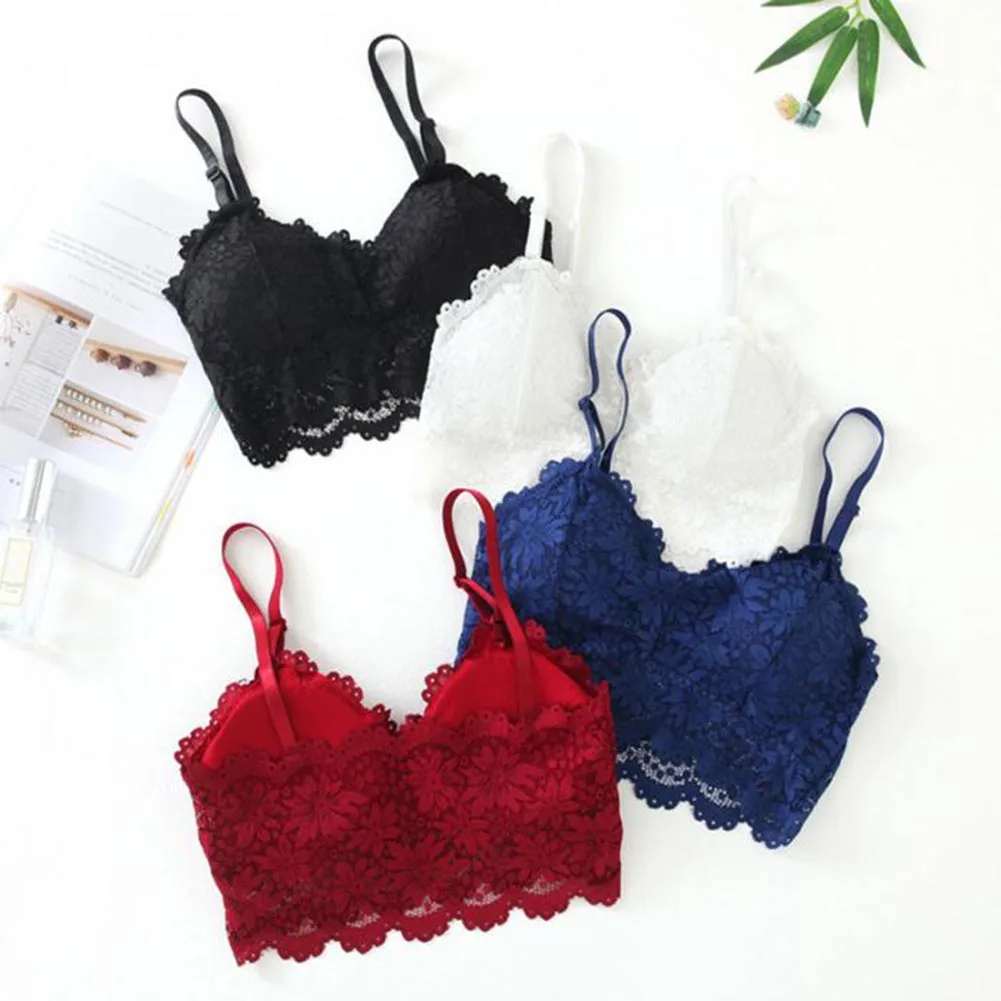 

Casual Charming Women Black White Nude Sexy Tank Tops Lace Floral Bra Tank Tops Sexy V-Neck Sleeveless Lace Vest Camisole