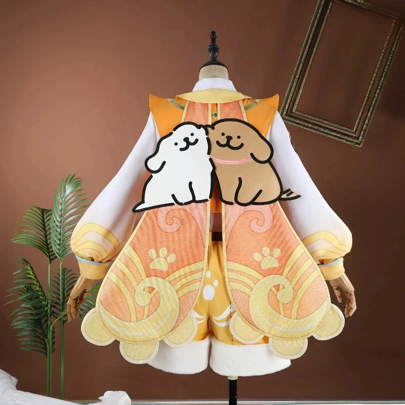Фото Костюм для косплея Line Dog Collab Sang Qi, желтая игровая форма для взрослых мужчин, праздничный костюм №1