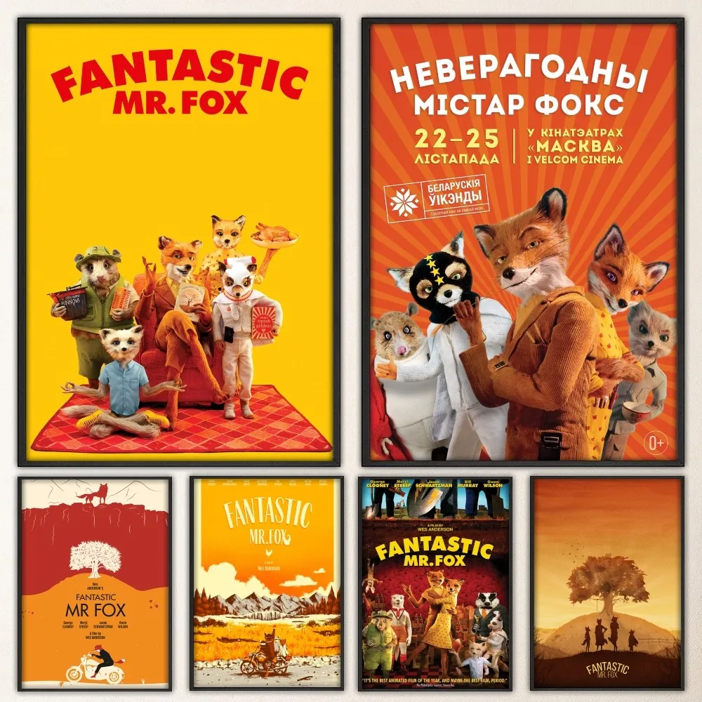 The F-Fantasy Mr Fox плакат необычная Наклейка на стену для гостиной бара винтажная