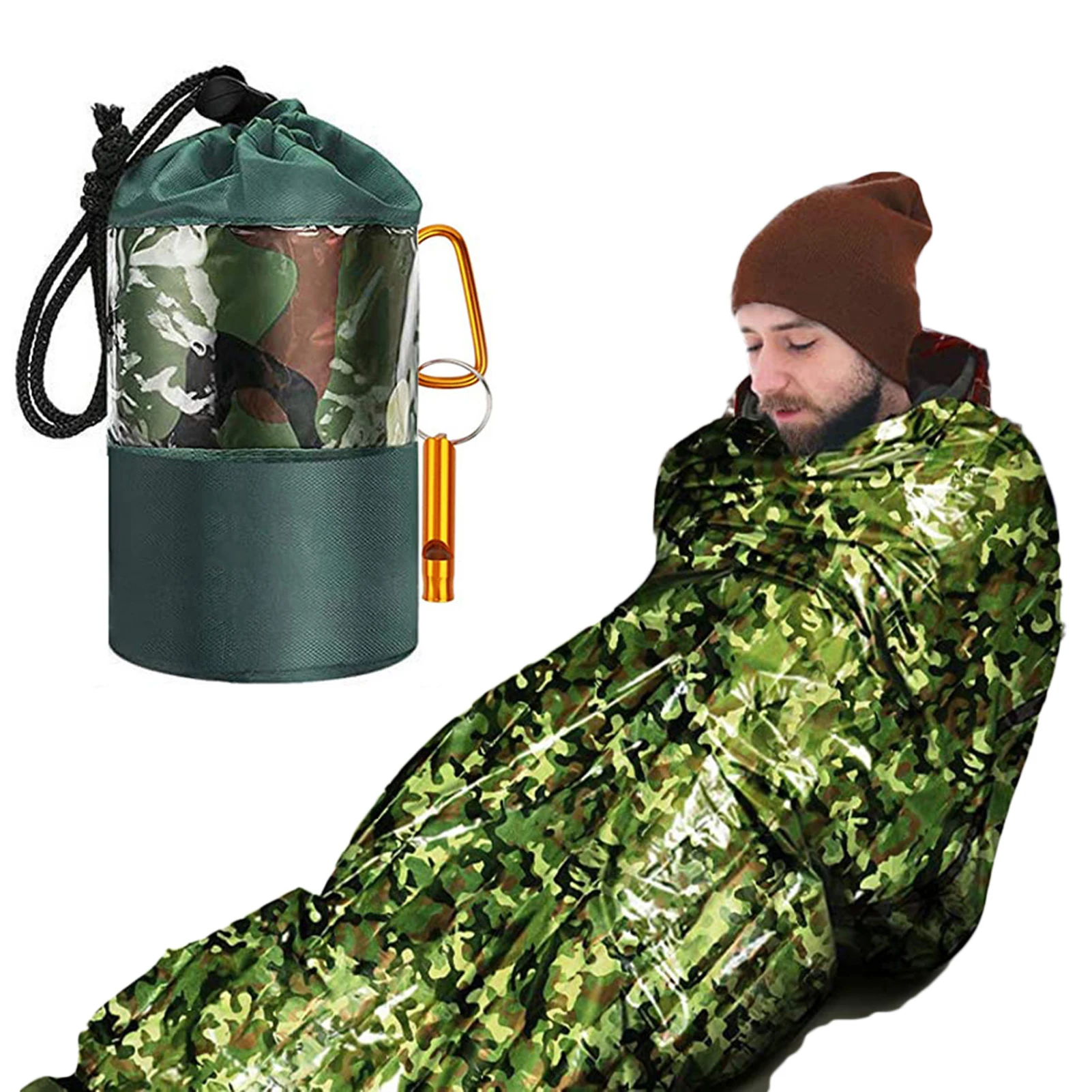 

Thermal Emergency Blanket Ultralight Reflective Sleeping Bag Waterproof Bivy Sack Survival Gear To Keep Warm For Outdoor Severe