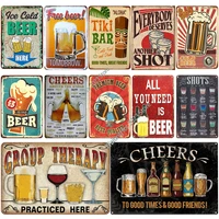 vintage metal poster beer tin signs for home bar club pub house decorative metal plates wall stickers poster 30x20cm