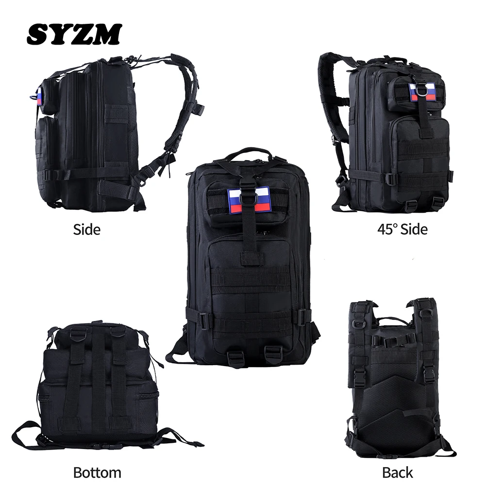 SYZM 30L or 50L Men Tactical  Backpack Nylon Waterproof Bag Outdoor Sports Backpack Hiking Camping Hunting Rucksack Knapsack