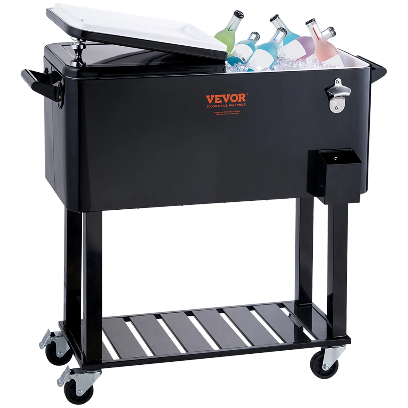 Cart Portable Bar Drink Cooler Beverage Bar Stand Up Cooler 