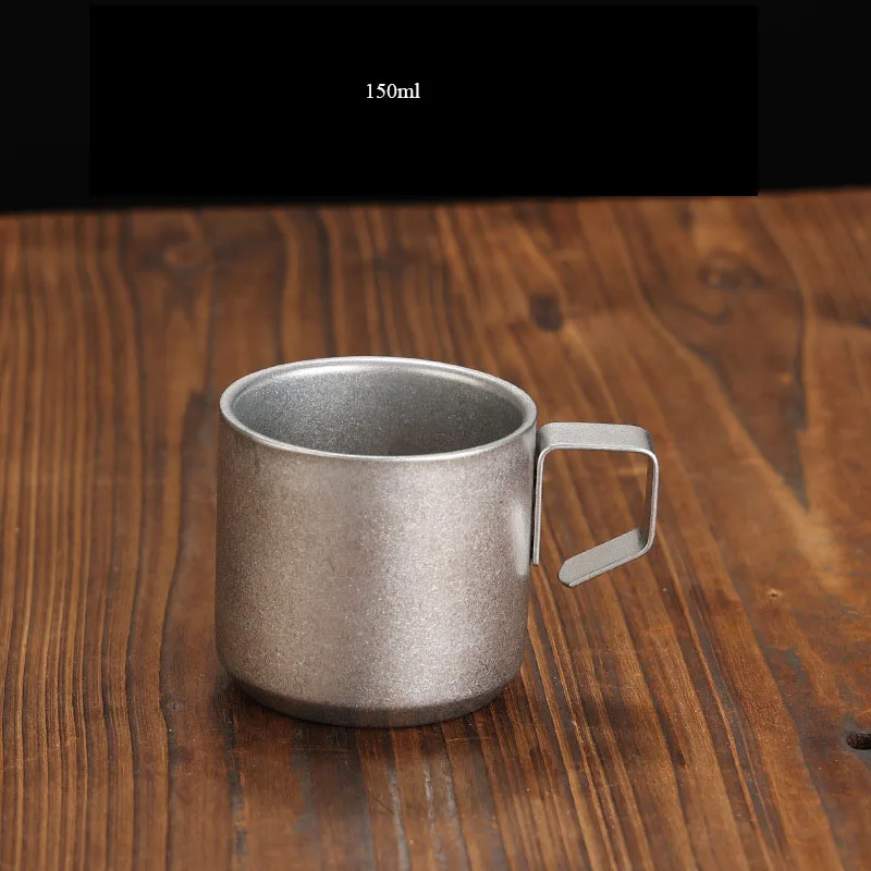 Корейская кофейная чашка из нержавеющей стали с технологией рисования, устойчивая к падениям и прочная двухслойная офисная чашка