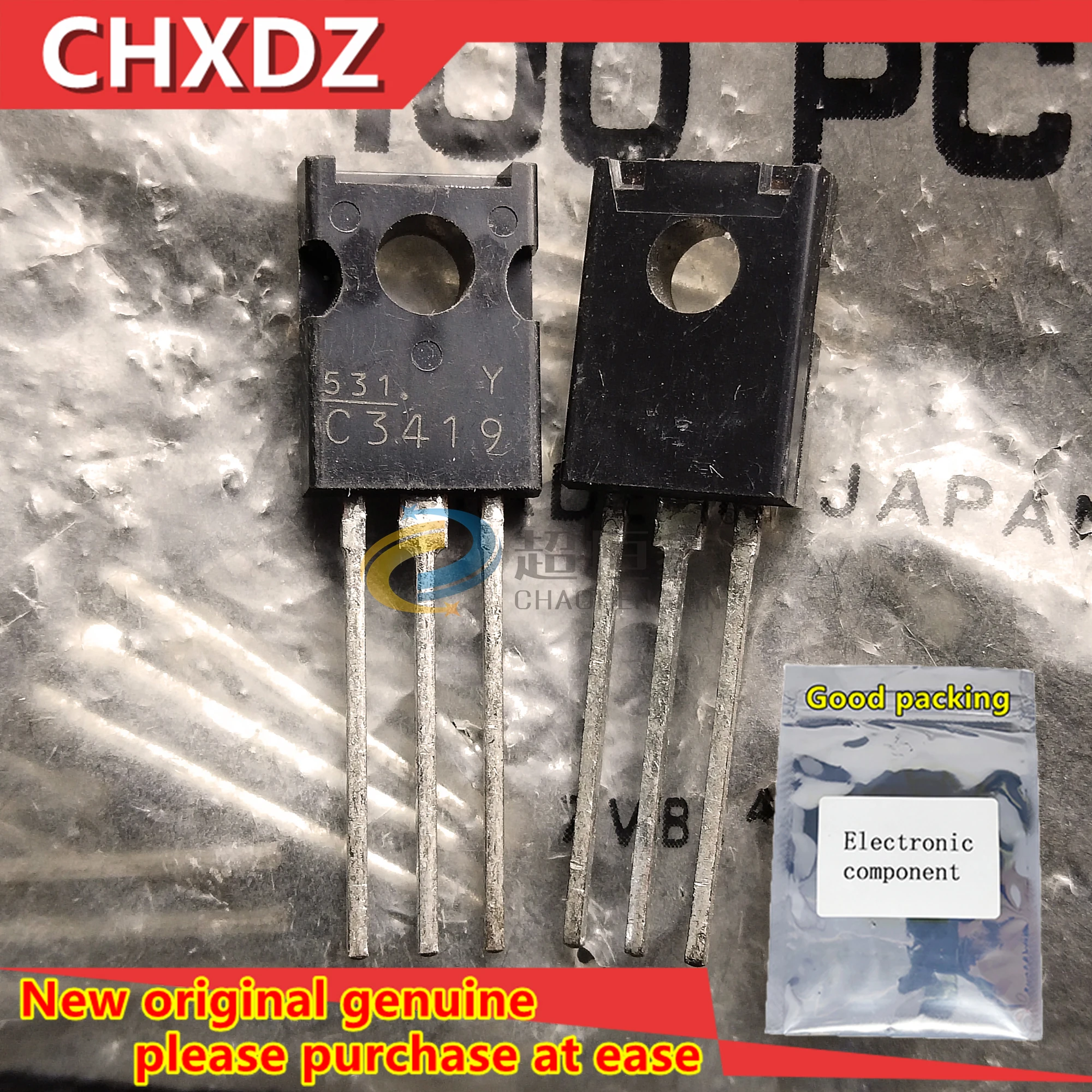 100% оригинальный японский TOS 2SC3419 C3419 Y TO-126F, продается от 1 шт. Не магнитные медные ножки, есть в наличии, настоящие фотографии товара.