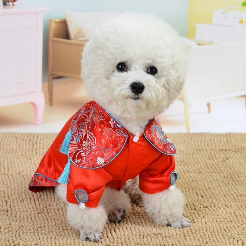 

Летняя одежда для домашних животных Чонсам платья для кошек и собак для маленьких и средних питомцев платья принцессы для собак