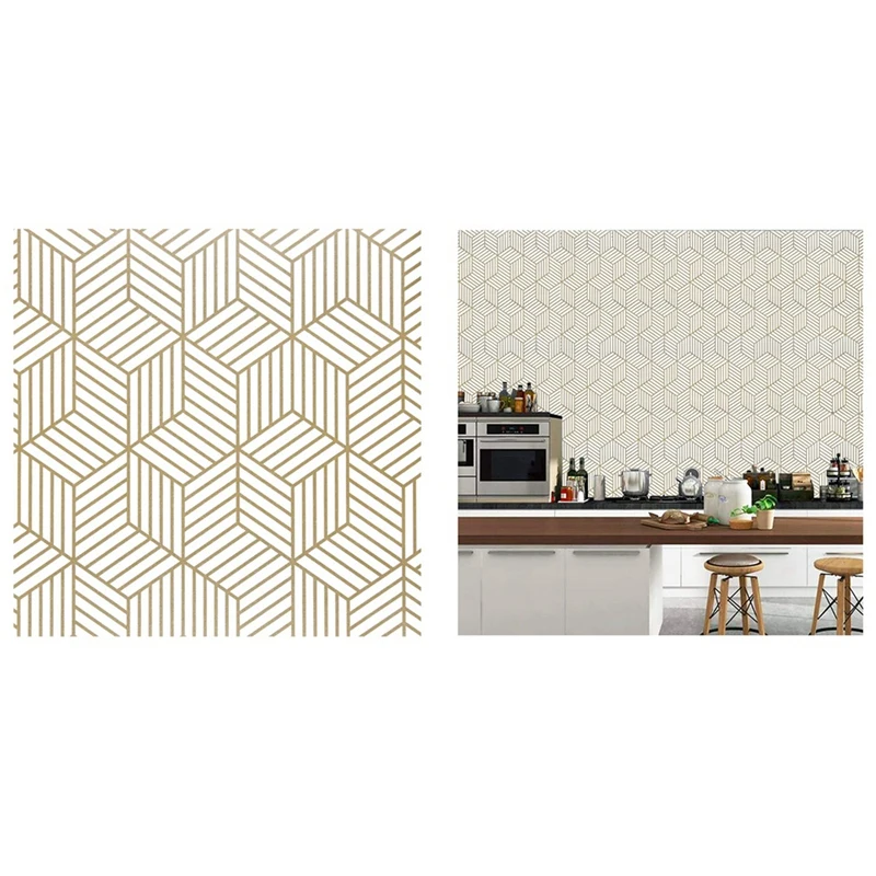 

Geometric Hexagon Wallpaper Peel And Stick Wallpaper Removable Self Adhesive Wallpaper Vinyl Film Paper
