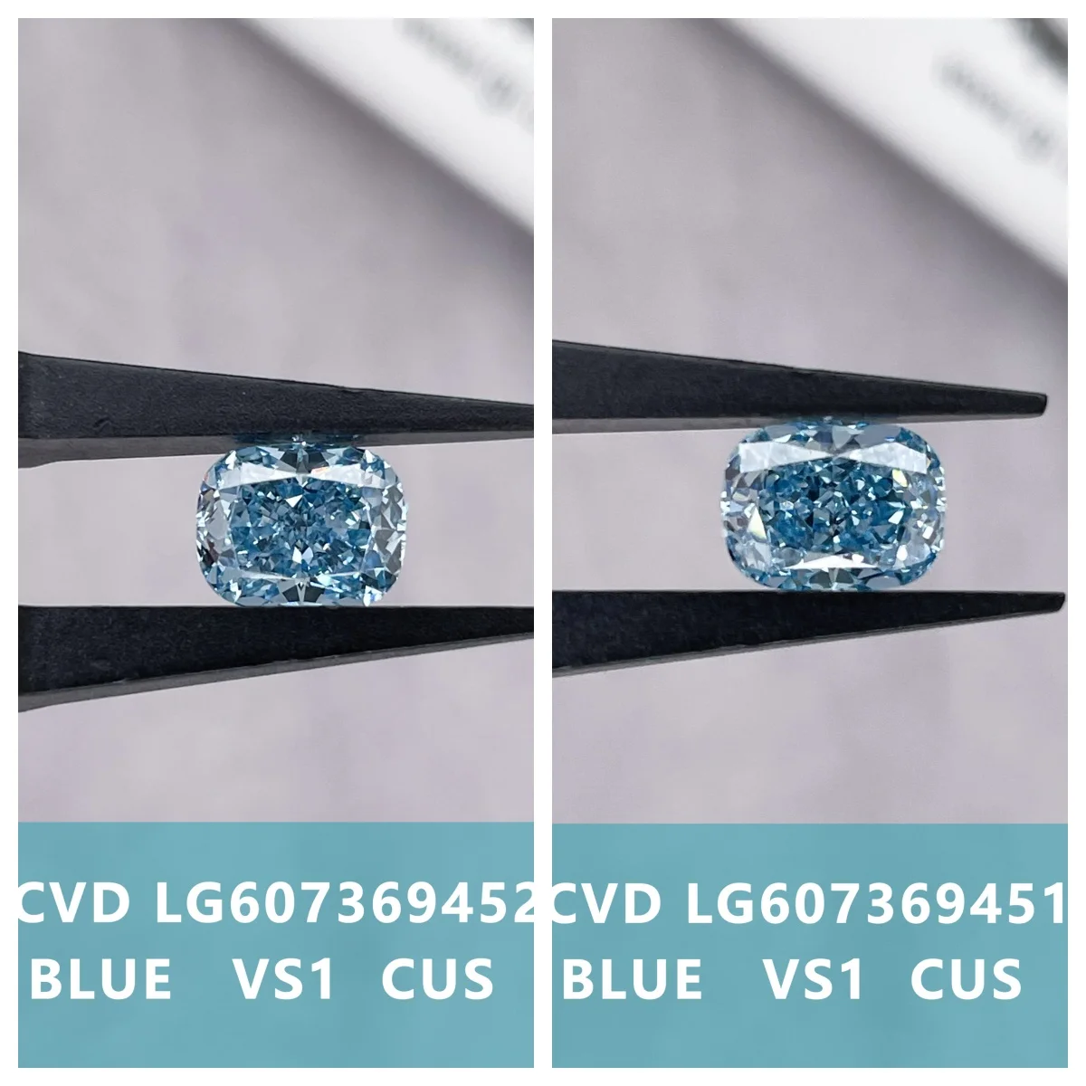 Распродажа высококачественных свободных бриллиантов CVD Blue Lab-Grown Diamond необычной