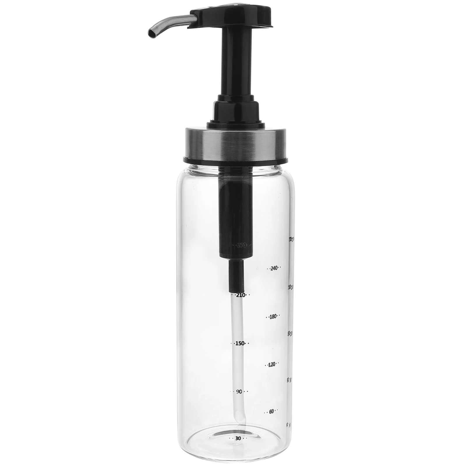 Bottle Pump Dispenser Syrup Sauce Oil Bottles Glass Press Squeeze Condiment Coffee Ketchup Honey Kitchen Dressing Salad