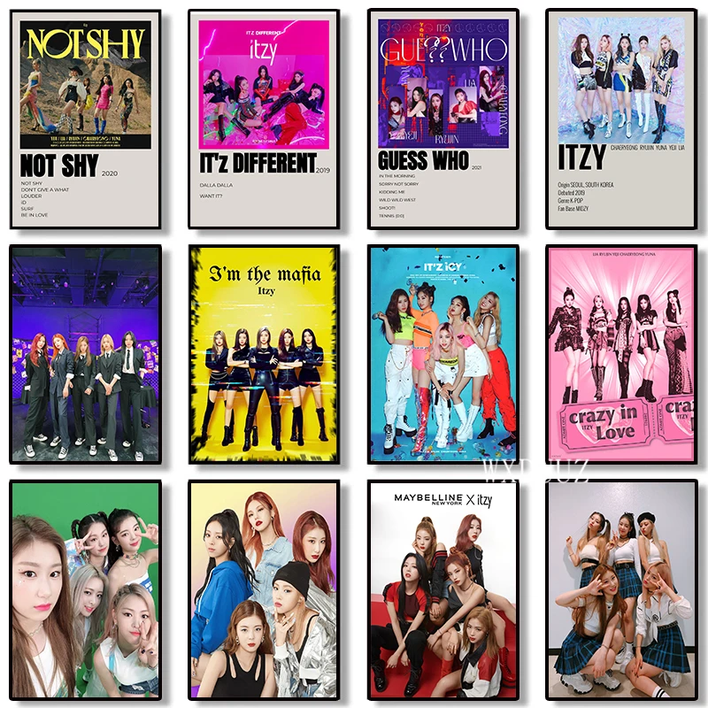 ITZY Kpop постер Корейская музыкальная девушка группа Itzy горячий танец холст