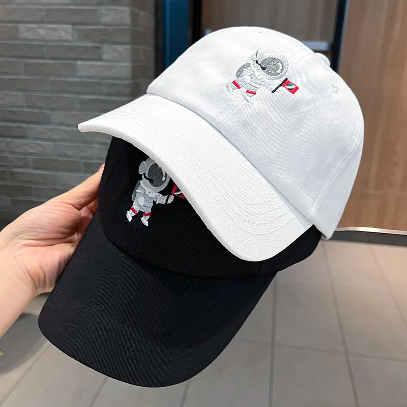 

Embroidery Astronaut Baseball Cap Women Men Casual Visor Snapback Cap Summer Spring Unisex Solid Color Sun Hats Hip Hop Caps