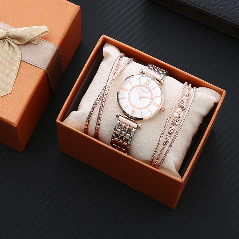 3Pcs Gift set box watches for women fashion design women's bracelet watches 2020 hot sale clock ladies dress  женские часы