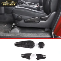 abs carbon fiber style car seat adjust button cover sticker for toyota fj cruiser 2007 2021 auto interior accessories 4pcs