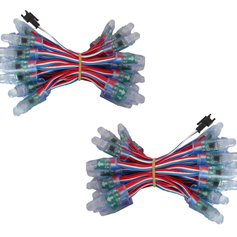 

100Pcs WS2811 LED Pixel Light String Advertising Pouring Waterproof Full Color Perforated Light 12Mm DC 5V