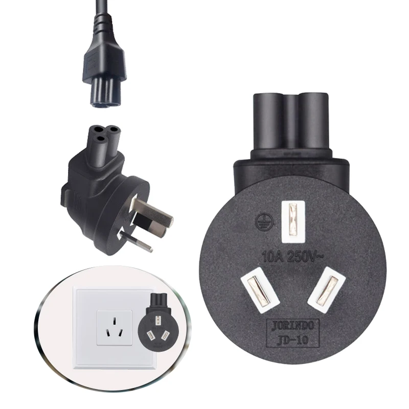 10 шт. Upbending Angel 90 Dergee AU адаптер кабеля питания в IEC320 C5 конвертер гнезда виде листьев