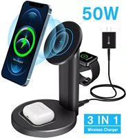 3 in 1 magnetic wireless chargerfast wireless charging stationfor magsafe chargeriphone 13121312 pro1312 pro max1312 m