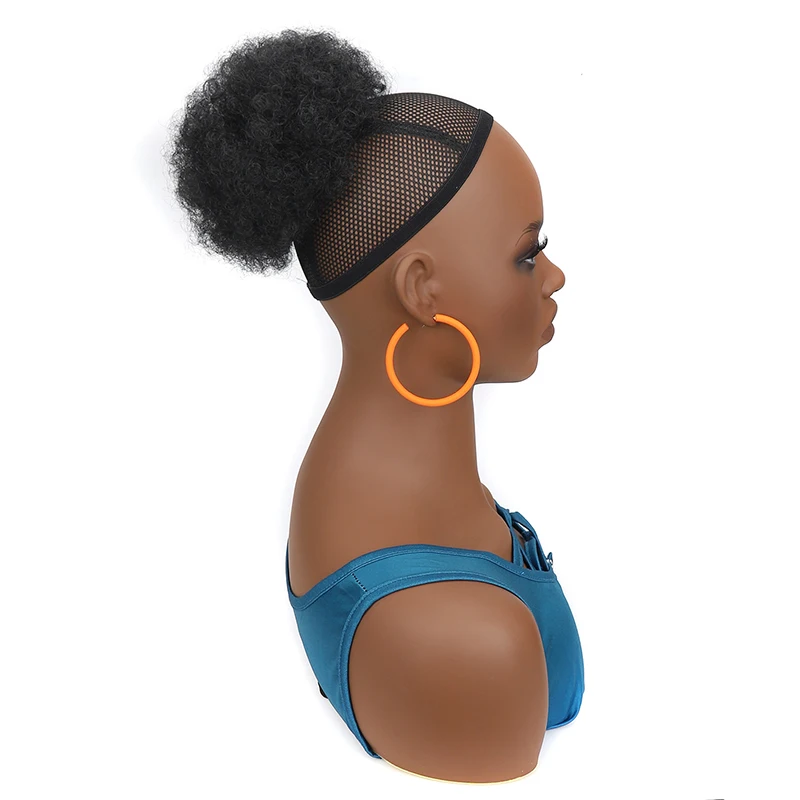 Афро-пуховые синтетические волосы для чернокожих женщин странные вьющиеся