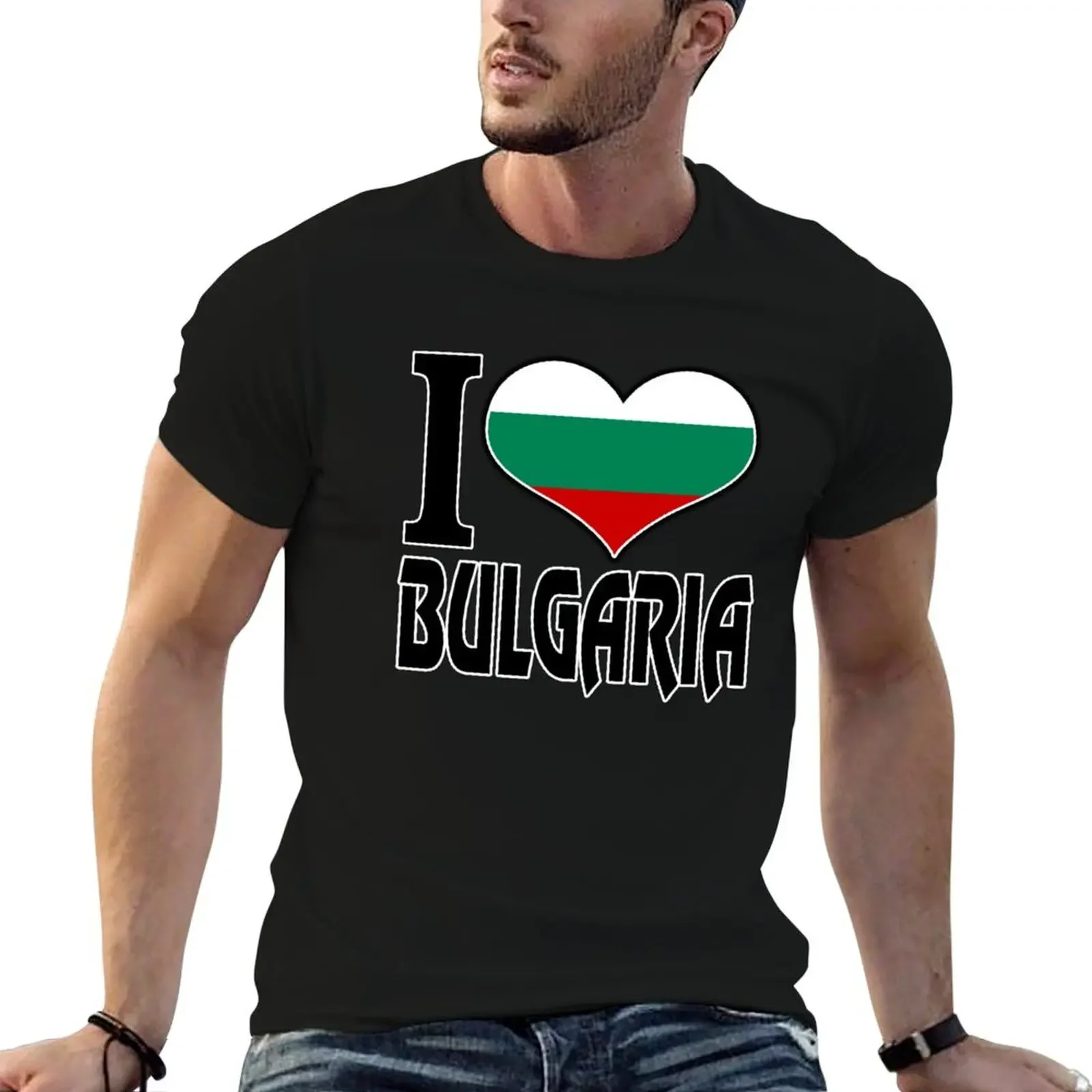 Футболка I LOVE BULGARIA синяя арховая футболка винтажная мужская по индивидуальному