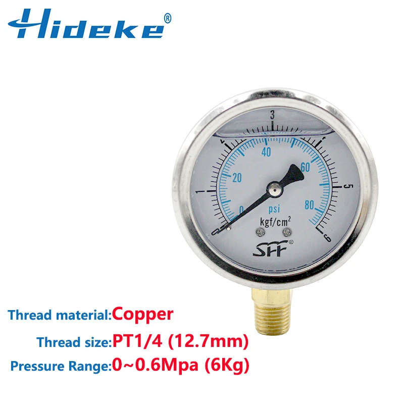 

Гидравлические амортизирующие глицериновые манометры YN60 PT/G1/2, радиальные, из нержавеющей стали, с зеркальным латунным соединением 16/25/400Mpa/Kg