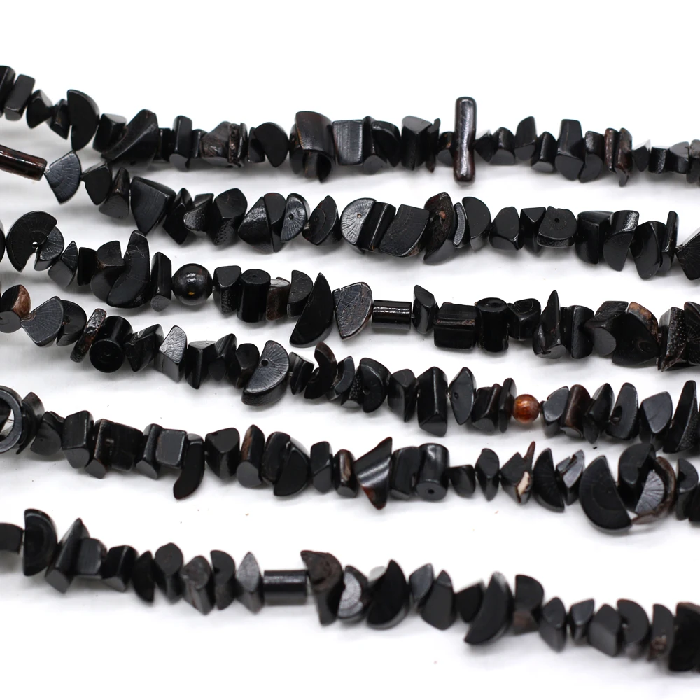 

Natural Coral Black Irregular Crushed Stone Beads 5-8mmFor Jewelry Making DIY Necklace Bracelet Accessories Charm Gift Party36CM