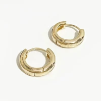 perisbox trendy solid gold color perfectly round huggie earrings minimalist earrings small hoops unisex polished earrings star