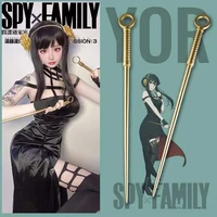 new anime spy x family yor anime figure cosplay weapons yor briar cos props golden color needles thorn accessories toys