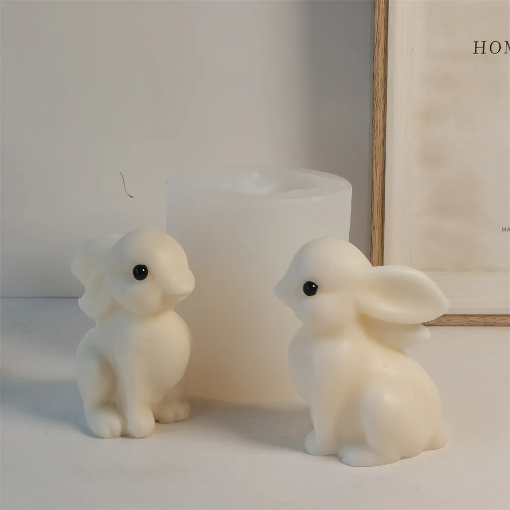 

1 шт. 3D фотоформа, Пасхальный кролик, фотоароматерапия, свеча, гипсовое украшение для дома, ароматизированные свечи, инструмент для изготовл...