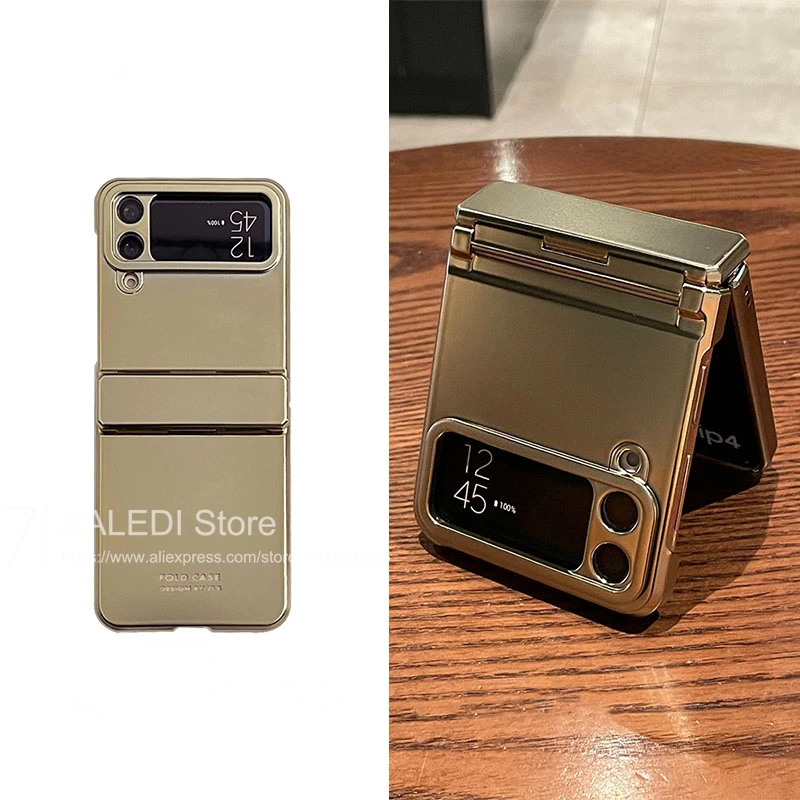 

Позолоченный матовый чехол для телефона Samsung Galaxy Z Flip 3 4 5 flip5