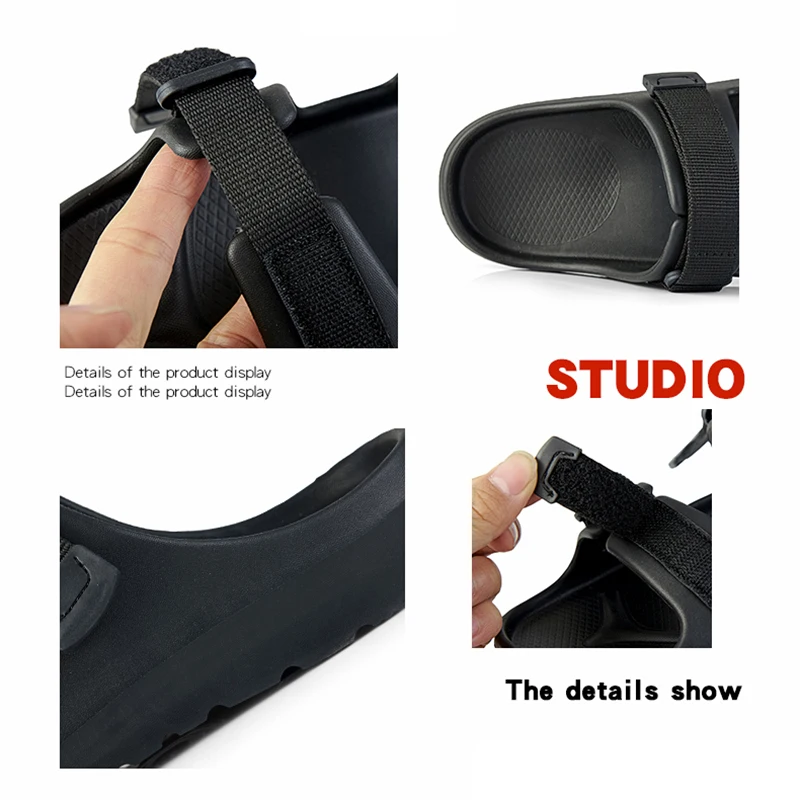 Сандалии мужские регулируемые мягкая нескользящая подошва платформа пляжные