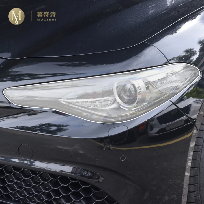 

For Alfa Romeo Giulia 2017-2022Car Exterior Headlight Anti-scratch TPU Protective film Anti-scratch Repair film Accessories Refi