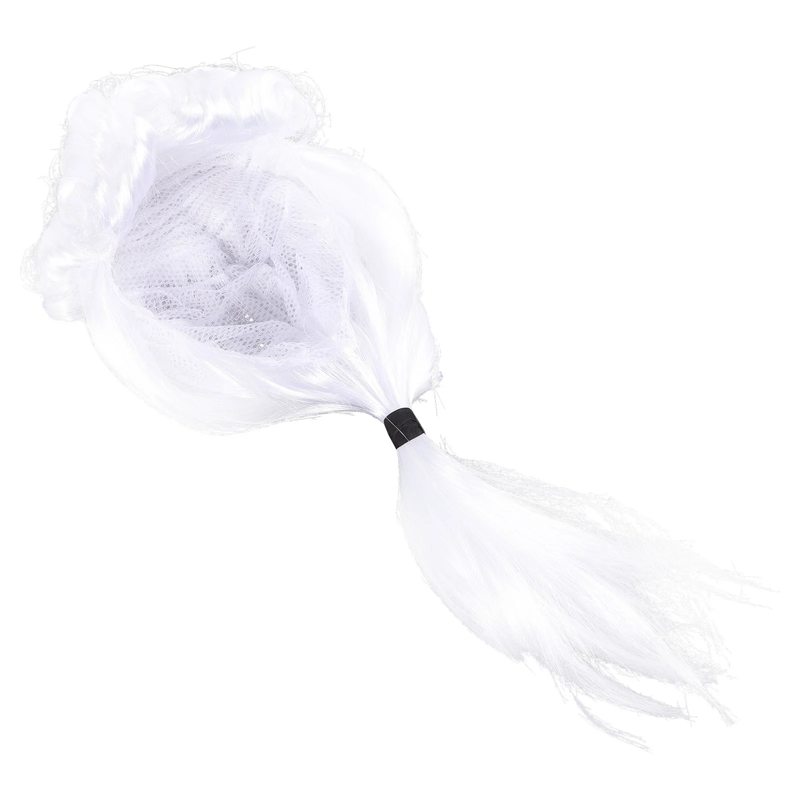 

Prom barrister Party Wigs Colonial Judge Wavy Curly White Hair Extensions Dress Hair Accessory for Christmas Party Headwear