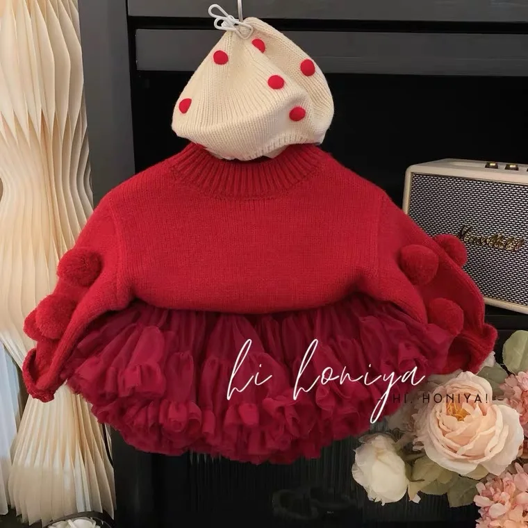 Новинка для девочек весенне-осенний Однотонный пуловер свитер вязаный свободный